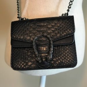Faux snake skin mini crossbody